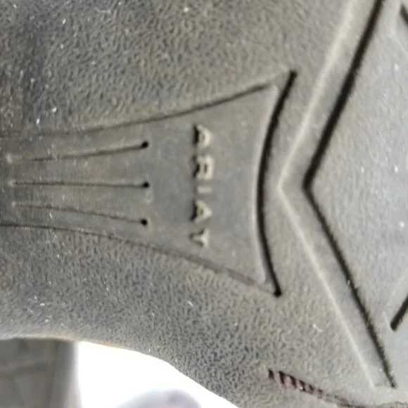 Ariat Kid's Brown Purple Leather Square Toe Mid-Calf Western Boots Size US 10 - Picture 7 of 12